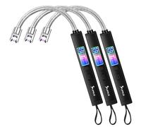 SUPRUS Accendino elettrico antivento ricaricabile USB-C con display digitale della batteria, illuminazione ambientale, interruttore di sicurezza, collo flessibile a 360° senza fiamma al plasma