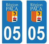 supstick 2 STICKERS AUTOCOLLANT PLAQUE IMMATRICULATION DEPT 05 Provence-Alpes-Côte d’Azur