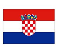 Supstick - Set di 8 adesivi bandiera della Paesi Croazia formato 3 x 2 cm