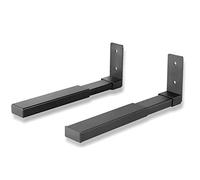 Suptek Supporti a Doppia Staffa per Montaggio a Parete per Diffusori a Canale Centrale, Supporto fino a 13kg, Regolazione Estensione Braccio da 178 a 290mm, Nero SPLK201