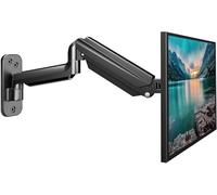 suptek Supporto da parete con molla a gas completamente regolabile per monitor per schermi LED/LCD/TV da 17-32 pollici fino a 9 kg, inclinabile, girevole e ruotabile, VESA 75/100 mm WM01A