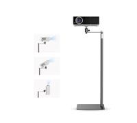 suptek Supporto da pavimento per proiettore video discreto dietro il divano, altezza regolabile da 8cm-12cm con rotazione di 360 gradi,Supporta Fino a 5 kg,Compatibile con proiettori,fotocamere,Nero