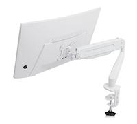 suptek Supporto per Monitor Braccio per Monitor con Molla a Gas Regolabile in Altezza per Schermi da 17-32 pollici, VESA 75/100 mm, fino a 10 kg, Ergonomico, Bianco