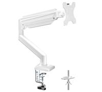 Suptek Supporto per monitor da 13 a 32 pollici schermi LED/LCD fino a 9 kg, braccio a molla a gas, girevole a 360°, altezza regolabile, VESA 75 x 75/100 x 100 mm, bianco