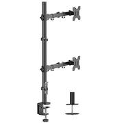 Suptek Supporto per monitor doppio alto da 80 cm carico massimo 10 kg per braccio, supporto da scrivania per monitor da 13-32" supporto per monitor per PC - supporto per monitor da scrivania MD6821DB