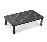 Suptek Supporto per Monitor, Rialzo da Tavolo per Computer, Laptop, Stampante, Notebook, Ergonomico e Regolabile, Nero