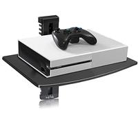 Suptek Supporto Per Staffa Da Parete Per Lettori DVD/Cavo cassette/Giochi console/TV Accessori Con Un Ripiano Sospeso In Vetro Nero CS201