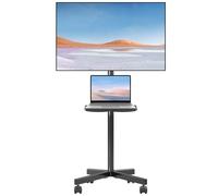 Suptek Supporto per TV con Ruote, LCD/LED da 21 a 60 Pollici, Carrello con Vassoio, Regolabile in Altezza, Fino a 35 kg, VESA 400 x 400 mm