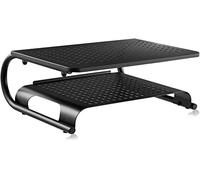 suptek Supporto Schermo PC, Supporto Monitor per Computer Portatile, Computer, iMac, PC da 20 kg Massimo - Supporti e Rialzi Per Schermo Accessori per PC Stoccaggio Scrivania 2 Ripiani MST002