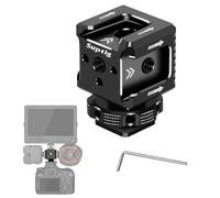 Suptig 3 porte Cold Shoe Mount con 1/4 "-20 Thread per fotocamera Cage Flash LED Monitor Microfono ecc.