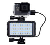 Suptig 60 luci LED video con batteria di ricarica portatile da 5200 mAh, illuminazione portatile impermeabile 50 m, luce dimmerabile compatibile per GoPro Hero Hero 13/12/11/10/9/8/7/6/5/4/3