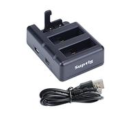 Suptig Caricabatterie triplo compatibile per GoPro Hero 8 Hero 7 nero Hero 6 Hero 5 e per GoPro wifi remoto o Suptig wifi caricabatterie remoto
