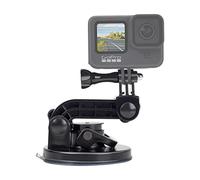 Suptig Supporto a ventosa per Gopro Hero 13 Hero 12 Hero 11 Hero 10 Hero 9 Hero 8 Hero 7 Hero 6 Hero 5 Hero 4 Hero 3+ Hero 3/2 Hero+Session/Akaso/Dji osmo Applicare su parabrezza e finestra dell'auto