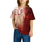 SUPTTING Camicia estiva da ragazzo colorata, traspirante, con colletto a bottoni, a maniche corte, stile retrò, astratto, motivo a righe, per feste di famiglia