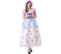 SUPTTING Costume da carnevale da donna, con motivo a pois, a pois, per un incontro cosplay