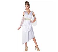 SUPTTING Costume da Carnevale da donna, elegante e grazioso, taglio asimmetrico, abito romano, stile antico classico, drappeggiato in tessuto greco