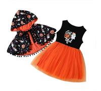 SUPTTING Costume da strega per Halloween, per ragazze, per feste, carine, in tulle, con ragnatela, per una festa in costume