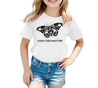 SUPTTING Maglietta per bambini, solidaria, significativa, scollo rotondo, a maniche corte, con scritta in lingua inglese "Giorno della memoria", per eventi scolastici
