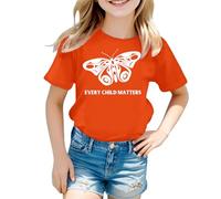 SUPTTING Maglietta per bambini, solidaria, significativa, scollo rotondo, a maniche corte, con scritta in lingua inglese "Giorno della memoria", per eventi scolastici