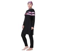 SUPTTING Pigiama da donna, comodo, leggero, con cappello, a maniche lunghe, set casual, blocco di colori, scollo a V, biancheria da notte per abbigliamento loungewear, Stil-w04 rosso, 8XL