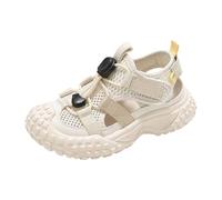SUPTTING Sandali da donna, comodi, traspiranti, casual, funzionali, da trekking, in pizzo chiuso, effetto uncinetto, per passeggiate, leggeri, Stil-z01 Beige, 28