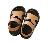 SUPTTING Sandali da trekking da ragazza, con cinghie regolabili, casual, funzionali, comodi, antiscivolo, da trekking, suola imbottita, per le gite scolastiche estive, Stil-p02 Marrone, 29.9 EU