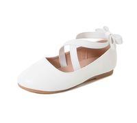 SUPTTING Scarpe unisex con tacco piatto, rotonde, in pizzo con brillantini, casual, chic, comode, per il tempo libero, per feste di tutti i giorni, Stile-e05 Bianco, 27.5 EU