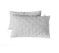 Supval - Coppia (2 pz) Guanciale Cuscino Fiocco di Memory Soft Air - Traspirante - Alto - Sostenuto - Modello a Saponetta