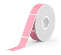 SUPVAN E10&E11&E12&E16 Nastri per Etichettatrici, 12mm × 40mm, Nero su Rosa | 170 etic/rot, laminate imperm e antiolio, sicuro bimbi, nastri resist con auto-ric, per scuola/casa/cucina/ufficio