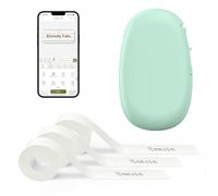 SUPVAN E10 Etichettatrice Bluetooth con 3 Nastri, Etichette Continue Impermeabili, App Versatile con 30+ Font e 660+ Icone, Etichettatrice Senza Inchiostro per Casa, Cucina, Scuola, Ufficio, Verde