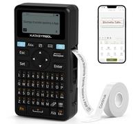 SUPVAN E11 Etichettatrice Bluetooth, Supporta Tastiera e App con 40+ Font e 600+ Icone, Stampante Etichette Adesive Ricaricabile senza Inchiostro per Casa, Cucina, Ufficio, Scuola, Nero