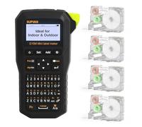 SUPVAN G15M Mini etichettatrice portatile con 4 nastri, stampante a trasferimento termico a batteria ricaricabile da 1200 mAh, compatibile con etichette multiple, casa, garage, ufficio e all'aperto