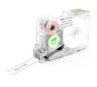 SUPVAN G15M - Nastro continuo per etichette termiche multiuso per casa, scuola, ufficio, 12 mm x 7,5 m, bianco su sfondo trasparente