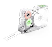SUPVAN G15m Serie Etichette a Termotrasferimento Continue, 12mm x 7.5m, Impermeabili, Resistenti alle Alte Temperature, Non Sbiadenti, Esterno & Interno, Nero su Bianco