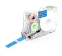 SUPVAN G15m Serie Etichette a Termotrasferimento Dimensione Fissa, 12mm x 40mm 180 Etichette/Rotolo, Impermeabili, Resistenti alle Alte Temperature, Non Sbiadenti, Esterno & Interno, Nero su Blu