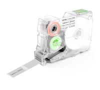 SUPVAN G15m Serie Etichette a Termotrasferimento Dimensione Fissa, Nero su Trasparente 14mmx30mm 240 Etichette/Rotolo, Impermeabili, Resistenti alle Alte Temperature, Non Sbiadenti, Esterno & Interno