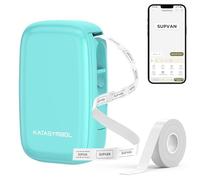 SUPVAN Katasymbol etichettatrice autoadesiva - E16 Bluetooth, mini stampante per etichette con 1 rotolo da 15 mm x 6 m, per iOS e Android