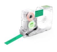SUPVAN Nastro per etichettatrice G15M, dimensione 0,47 pollici × 7,5 m, etichetta verde continua