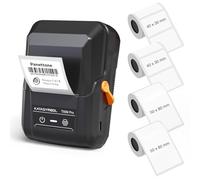 SUPVAN T50M Pro Stampante per Etichette con 4 Rotoli, Stampante Termica per Etichette Autoadesive, Smart App con oltre 40 Caratteri, oltre 150 Modelli e oltre 700 Icone, per Casa, Ufficio e Azienda