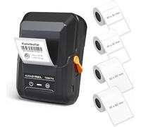 SUPVAN T50M Pro, stampante per etichette con 4 rotoli, stampante termica per etichette autoadesive, Smart App con oltre 40 caratteri, oltre 150 modelli e oltre 700 icone, per casa, ufficio e azienda
