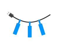 SUPVAN T50M Serie Nastro Etichettatrice, 25 mm x 38 mm + 40 mm, Nero su Blu