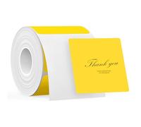 SUPVAN T50M Serie Nastro Etichettatrice, 50 mm x 50 mm, Nero su Giallo