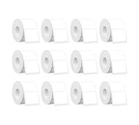 SUPVAN T50M Serie Nastro Etichette, 12 Rotoli 40mm×30mm 250 Etichette/Rotolo Ricarica Originale Termica Laminata, Impermeabile, Olioresistente, Ad Alta Adesività, Auto-Rilevante, Nero Su Bianco