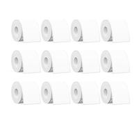 SUPVAN T50M Serie Nastro Etichette, 12 Rotoli 50mm×80mm 100 Etichette/Rotolo Ricarica Originale Termica Laminata, Impermeabile, Olioresistente, Ad Alta Adesività, Auto-Rilevante, Nero Su Bianco
