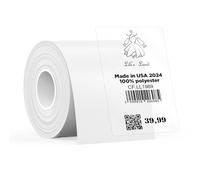 SUPVAN T50M Serie Nastro Etichette, Nero Su Trasparente 50mm×80mm 95 Etichette/Rotolo Ricarica Originale Termica Laminata, Impermeabile, Olioresistente, Ad Alta Adesività, Auto-Rilevante