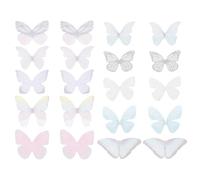 SUPVOX 20 Pz Stocking Farfalle Farfalla colorata Farfalla Decorativa in tessuto Accessori fai da te Applique Vestiti Decorazione (3 cm)