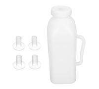SUPVOX 1 Set brocca di latte di vitello biberon per pecore secchio per l'alimentazione dei vitelli bottiglia di latte di agnello Biberon per animali da 2 litri plastica bianca