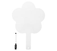 SUPVOX 1 set di lavagna per risposte cancellabile a secco con manico | Piccola paletta bianca per votazioni, punteggi e offerte - Doppia faccia e vuota per studenti, insegnanti e forniture per il