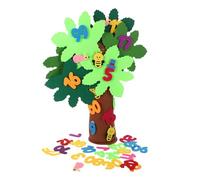 SUPVOX 1 set di lavoretti con alberi da frutto: adesivi in feltro e kit per alberi numerici, giocattolo matematico Montessori, lavoretti fai da te per bambini piccoli, per il riconoscimento dei