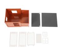SUPVOX 1 Set Di Pollo Mini Kit Casa Fai Da Te Decorazione Del Cortile Del Giardino Puzzle 3d Giocattoli Da Costruzione Scherma Di Pollame Kit Per Modellare Plastica